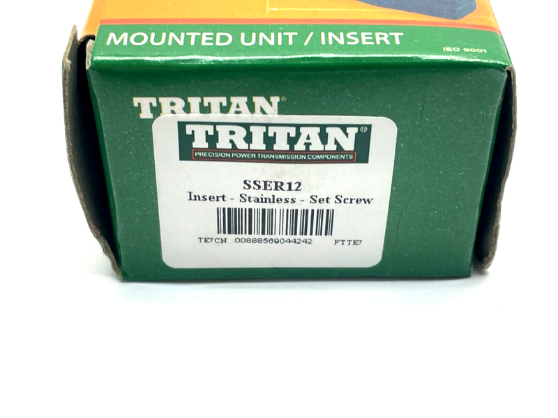 Tritan SSER12 Insert Bearing Stainless Bore 0.75" - Maverick Industrial Sales