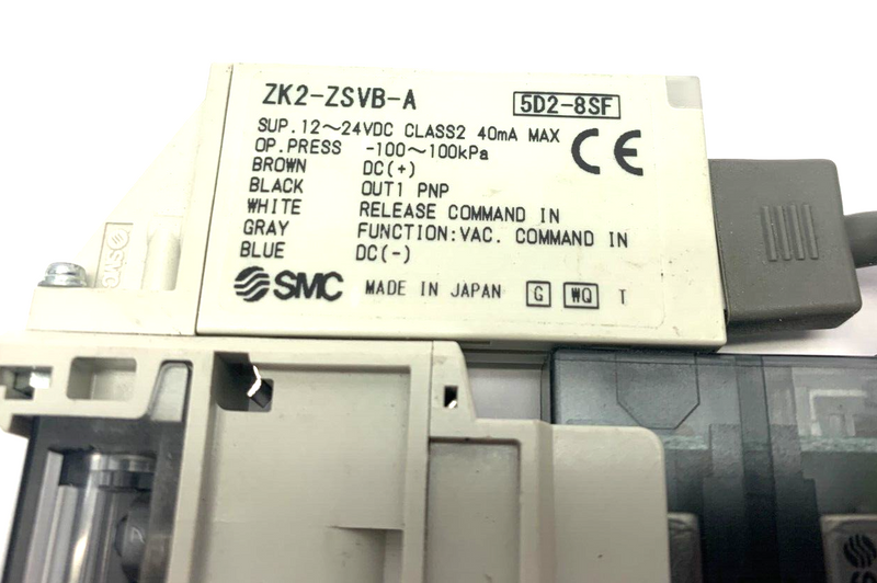 SMC ZK2A10K5RW-07-K Vacuum Ejector w/ ZK2-ZSVB-A Vacuum Switch 12-24VDC - Maverick Industrial Sales