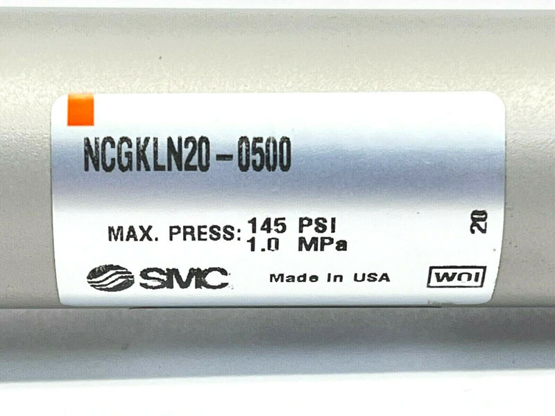 SMC NCGKLN20-0500 Round Body Penumatic Air Cylinder 3/4" Bore 5" Stroke 145 PSI - Maverick Industrial Sales