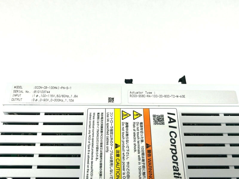 IAI SCON-CB-100WAI-PN-5-1 Single Phase Servo Controller 100-115VAC PNP - Maverick Industrial Sales