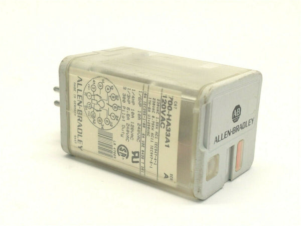 Allen-Bradley 700-HA33A1 Ser. A Ice Cube Relay 11-Pin 3PDT 10A 120VAC Coil - Maverick Industrial Sales