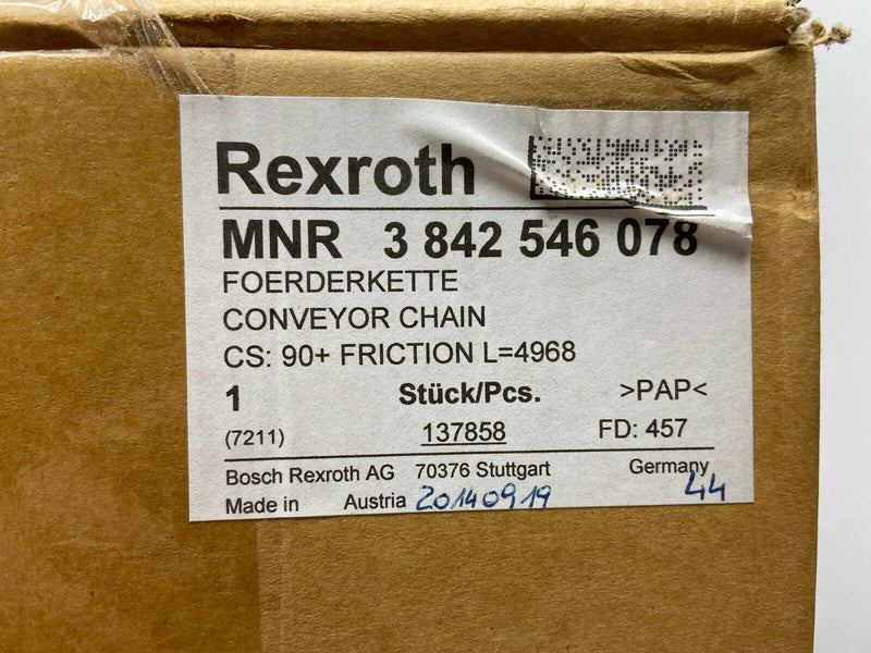 Bosch Rexroth 3842546078 VF plus Static Friction Conveyor Chain, 90mm - Maverick Industrial Sales
