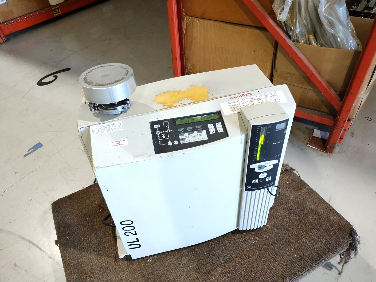 Leybold UL200 Bench Top Helium Leak Detector Last Cal 12/23/22 Cal Due 12/23/23 - Maverick Industrial Sales