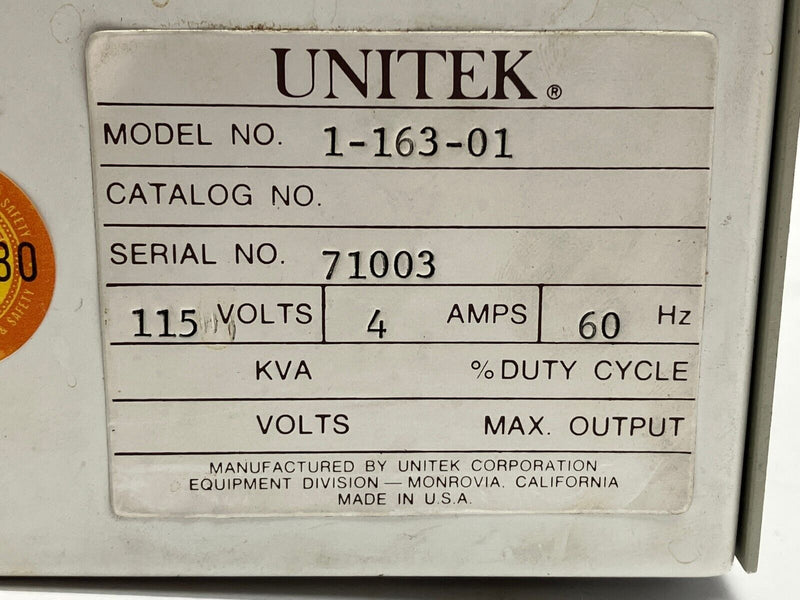 Unitek 125 Spot Welder Power Supply 1-163-1 - Maverick Industrial Sales