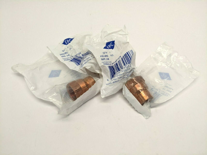 EPC 30120 Copper Female Adapter 3/8" x FNPT LOT OF 4 - Maverick Industrial Sales