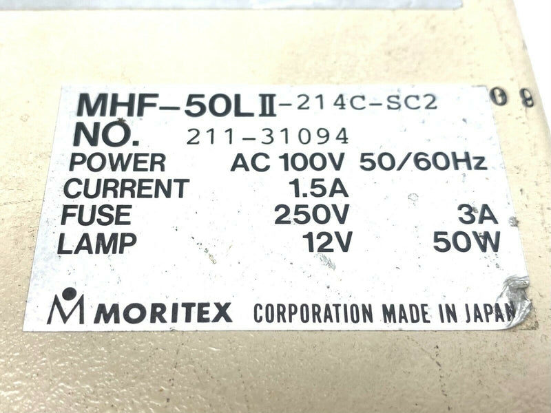 Moritex MHF-50L II Light Source - Maverick Industrial Sales