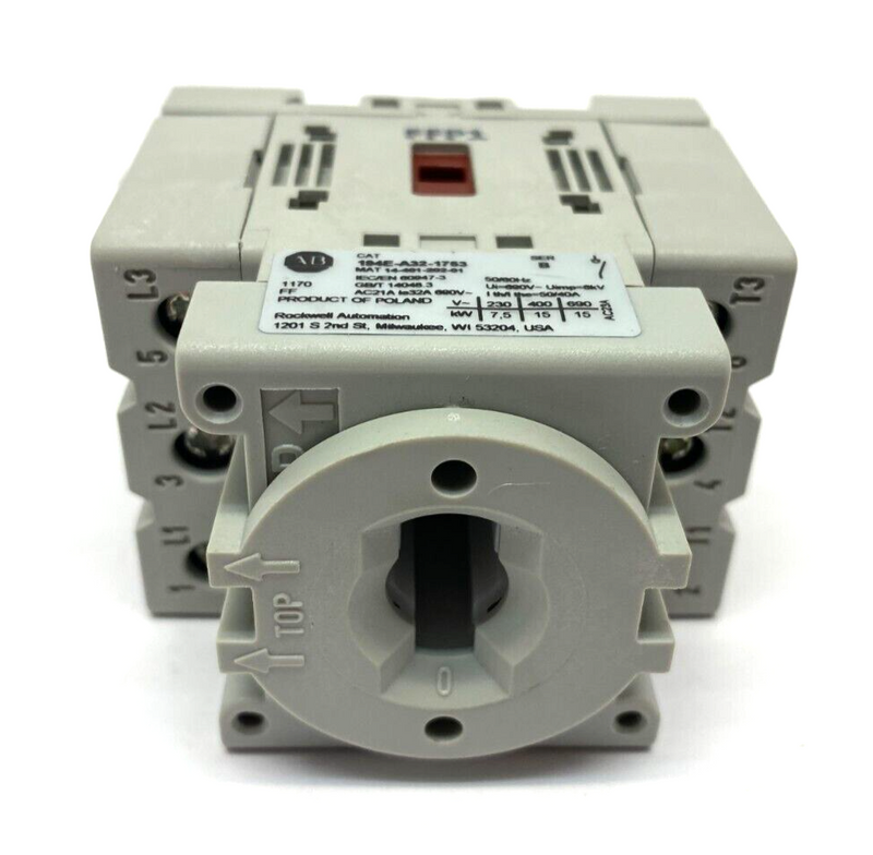 Allen Bradley 194E-A32-1753 Ser. B Disconnect Load Switch Non-Fused 690VAC 21A - Maverick Industrial Sales