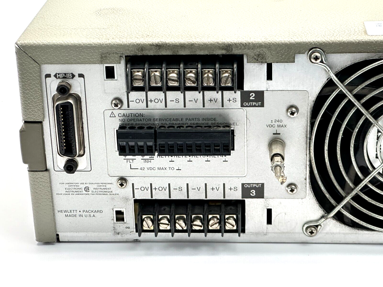 HP 6627A System DC Power Supply 4-Output 0-20V 0-2A / 0-50V 0-0.8A 40W - Maverick Industrial Sales