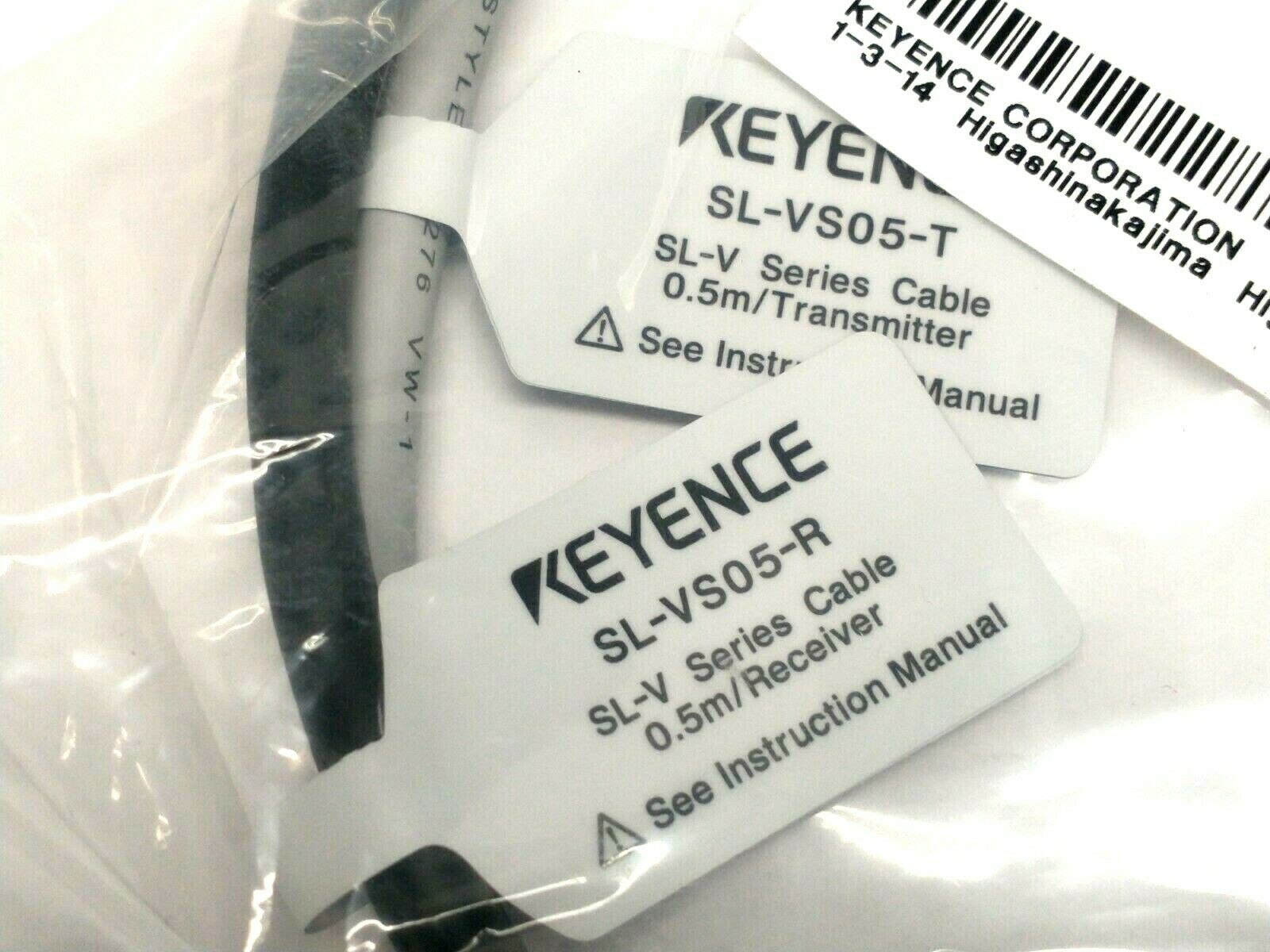 Keyence SL-VS05 Serial Connection Light Curtain Transmitter/Receiver Cables 0.5m - Maverick Industrial Sales