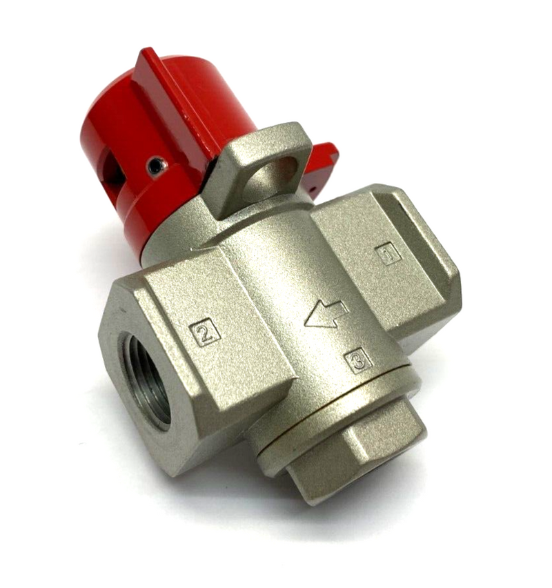 SMC VHS30-N03-Z Pressure Relief Lockout Valve 3-Port 15-150psi 3/8" NPT - Maverick Industrial Sales