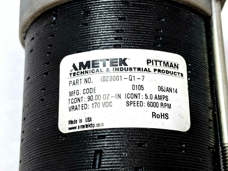 Ametek IB23001-Q1-7 5 Amps 6000 RPM Servo Motor - Maverick Industrial Sales