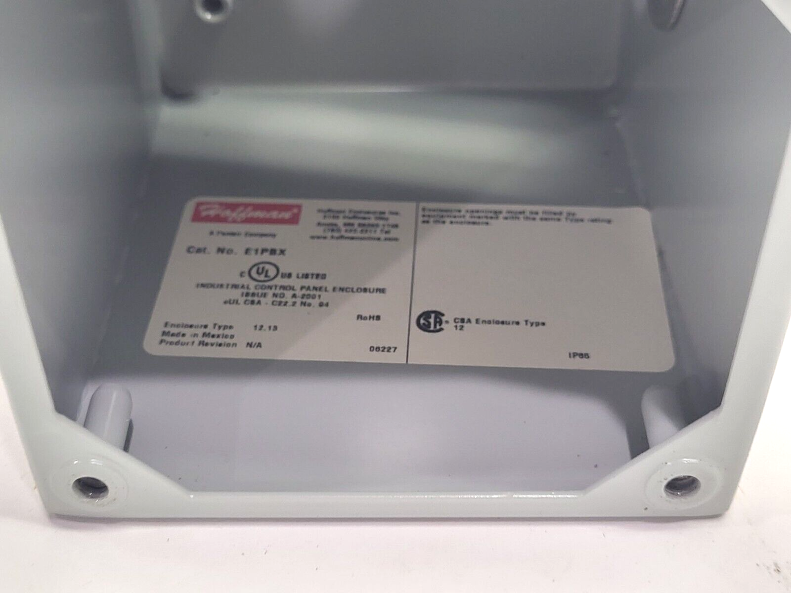 Hoffman E1PBX Extra-Deep Pushbutton Enclosure 4" x 4" x 4-3/4" - Maverick Industrial Sales