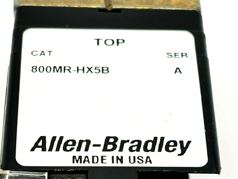 Allen Bradley 800MR-HX5B Ser A 2 Position Selector Switch w/ 800M-XAK Block - Maverick Industrial Sales