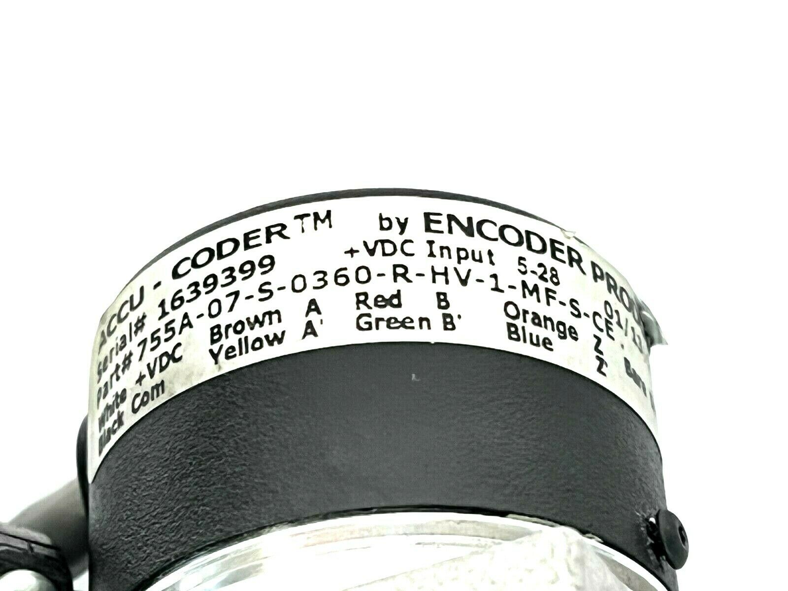 Encoder Products 755A-07-S-0360-R-HV-1-MF-S-CE Incremental Shaft Encoder - Maverick Industrial Sales