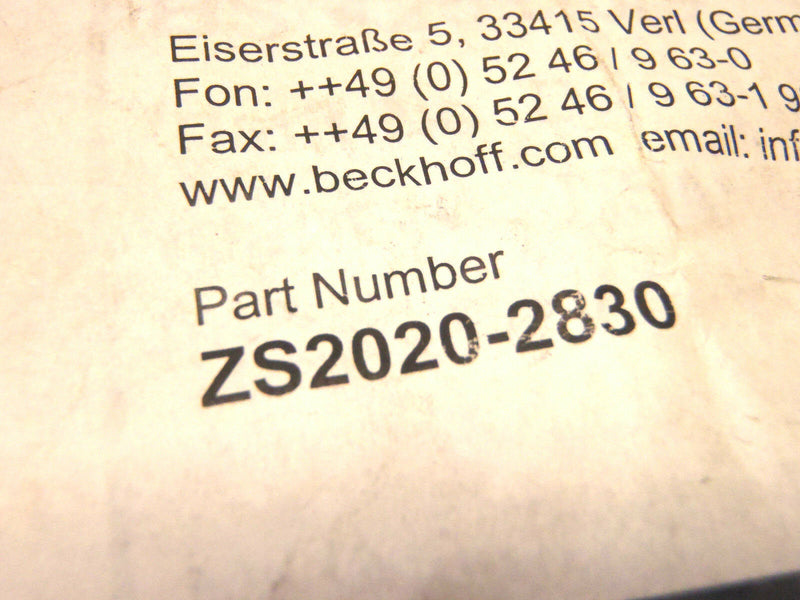 Beckhoff ZS2020-2830 Field Assembly 7/8‘‘ Inch Angled Connector - Maverick Industrial Sales