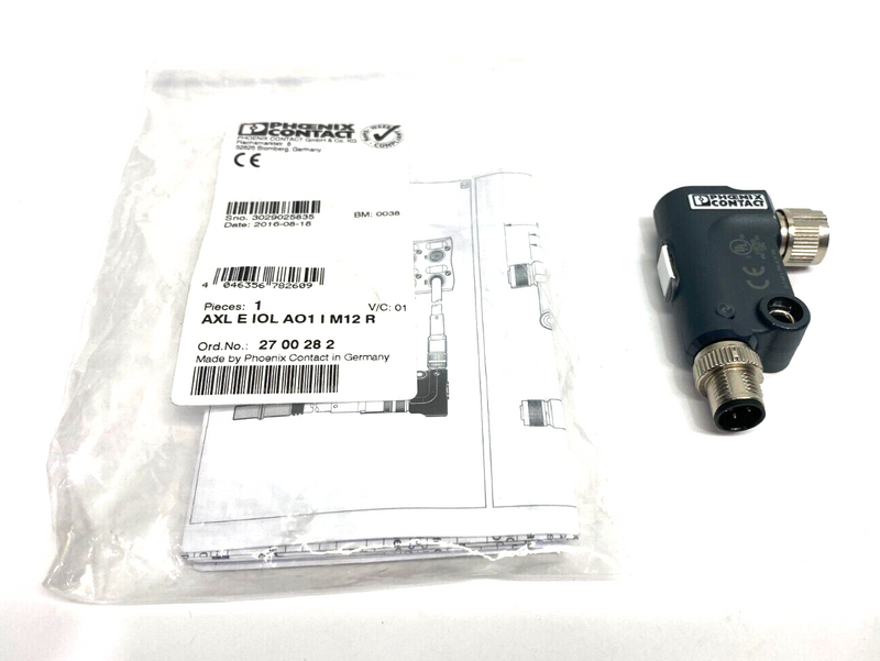 Phoenix Contact AXL E IOL AO1 I M12 R Axioline IO Link Analog Converter 2700282 - Maverick Industrial Sales