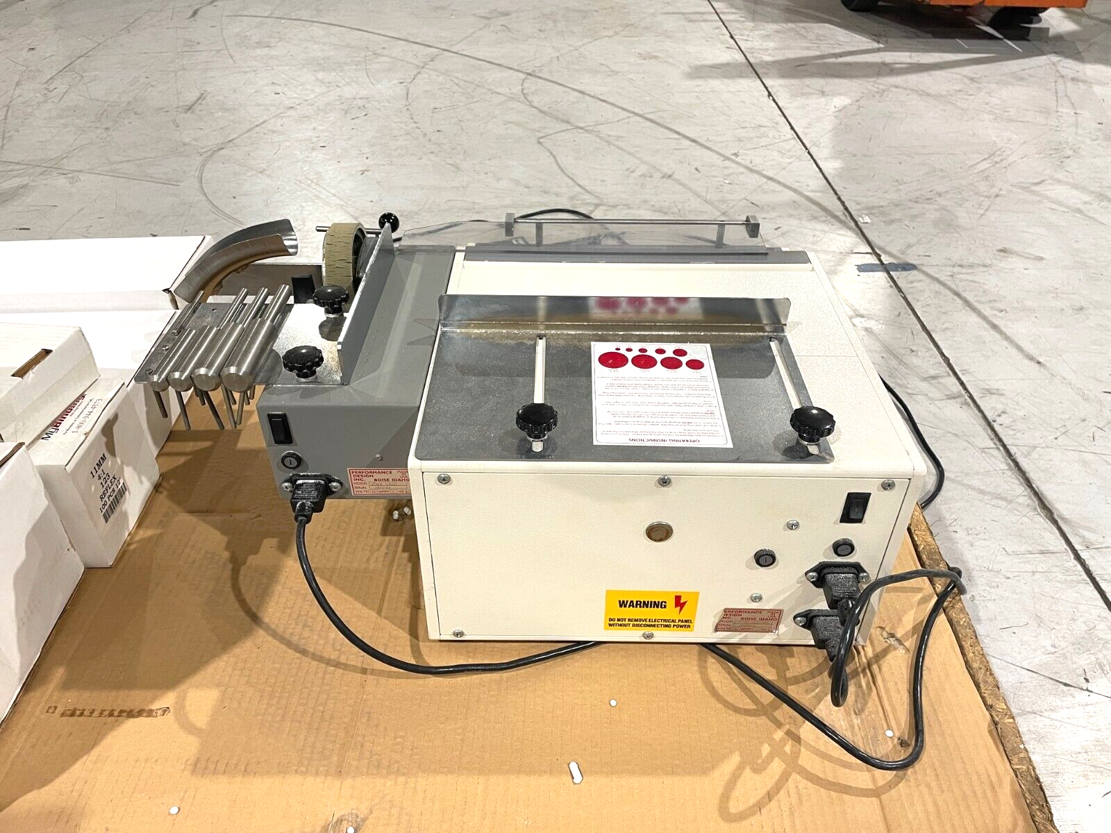 Rhin-O-Tuff Binding Machine, PMP 1000 XDC, PMC 3300, Foot Pedal, Spiral Binder - Maverick Industrial Sales