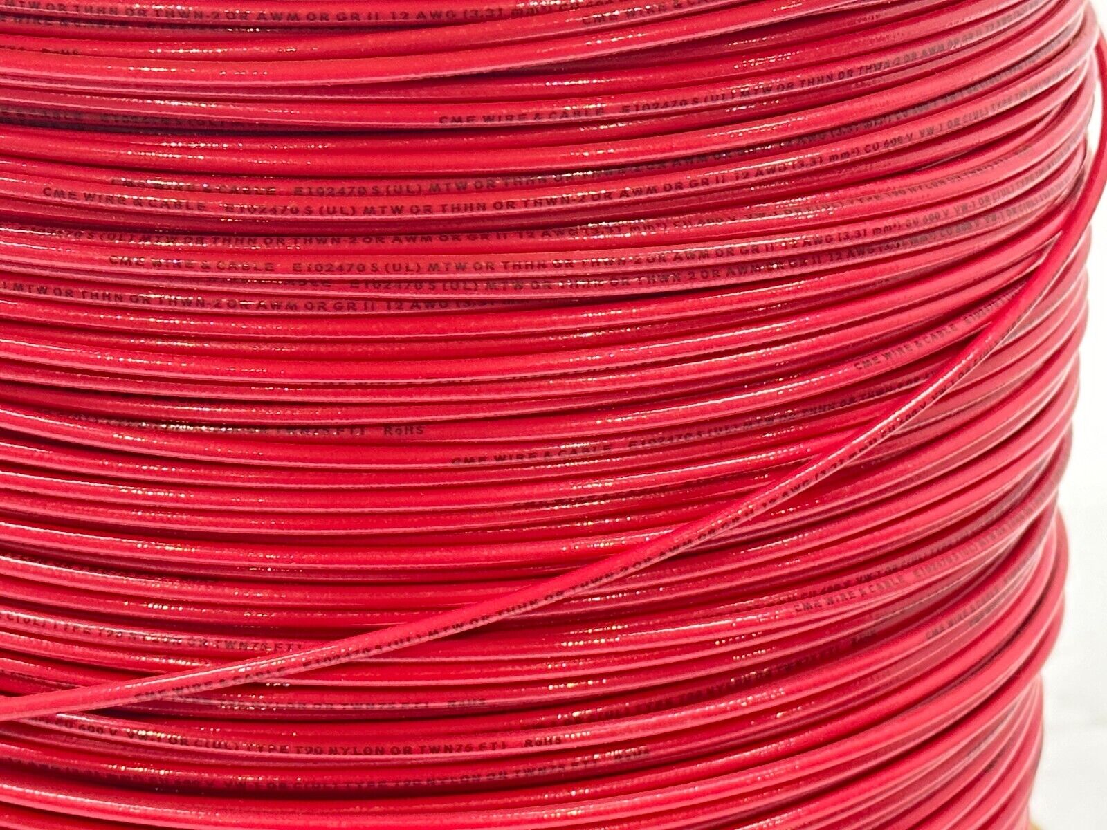 CME Wire & Cable E102470 S QI THHN/THWN-2 Copper Cable 12AWG 2165ft SPOOL - Maverick Industrial Sales