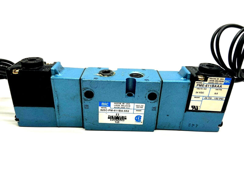 Mac Valves 825C-PM-611BA-552 5/3 Closed Center Valve With 2 x PME-611BAAA Pilot - Maverick Industrial Sales