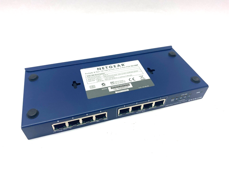 NetGear FS108P 8-Port ProSafe Switch with 4-Port P0E 10/100 Mbps 48VDC - Maverick Industrial Sales