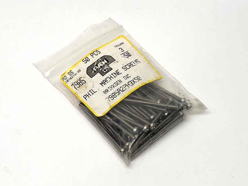 Brikksen 7985A2PH3X50 Philip Machine Screws A2 SS 50mm LOT OF 47 - Maverick Industrial Sales