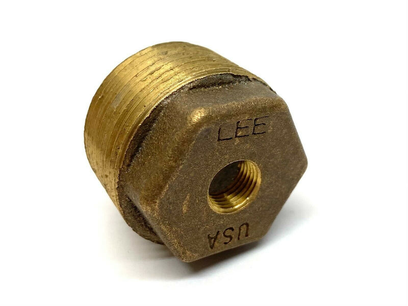 Lee Pipe Reducer Bushing Brass 1" x 1/8" - Maverick Industrial Sales