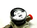 SMC AR10-M5B-A Pneumatic Regulator w/ G27-10-R1 Pressure Gauge - Maverick Industrial Sales