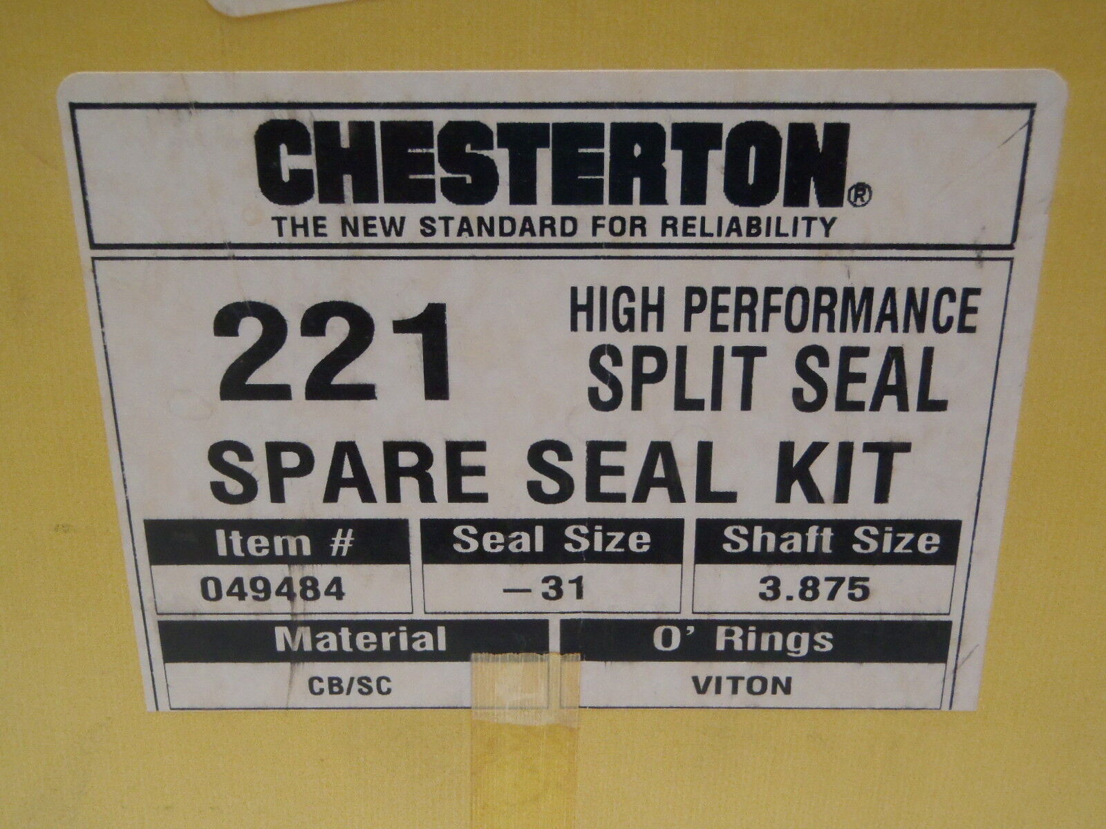 Chesterton 221 049484 221 High Performance Split Seal Kit Size -31 Shaft -3.875 - Maverick Industrial Sales