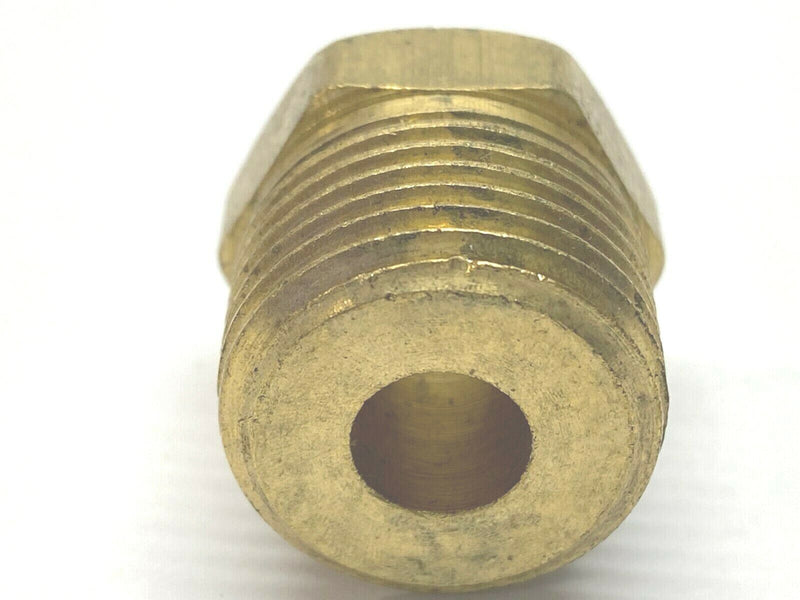 Brass Hex Threaded Reducer 1/2" MNPT 3/8" Female NPT - Maverick Industrial Sales