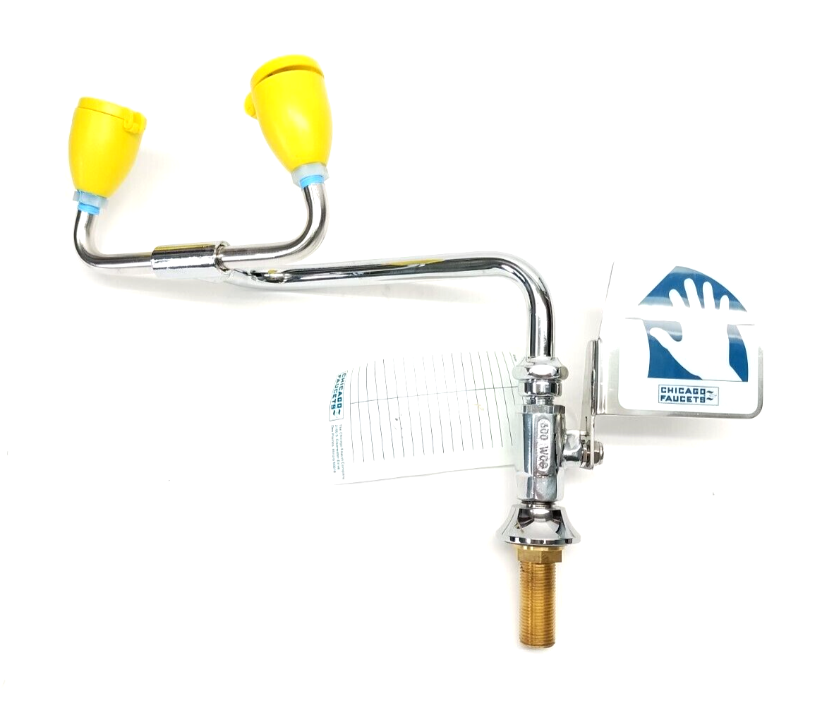 Chicago Faucet 9004RH Right Hand Deck Mounted Swing Safety Eye/Face Wash Faucet - Maverick Industrial Sales