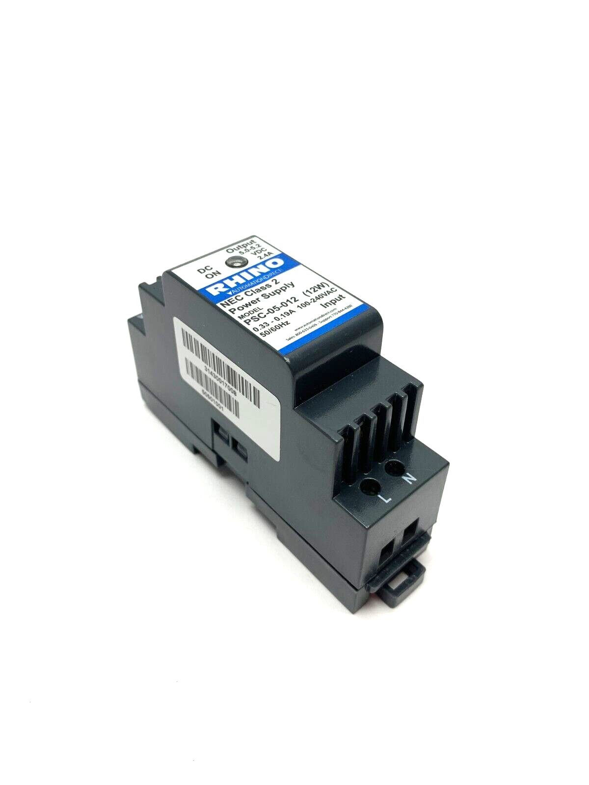 Rhino PSC-05-012 Automation Direct Power Supply NEC Class 2 100-240VAC 12W - Maverick Industrial Sales