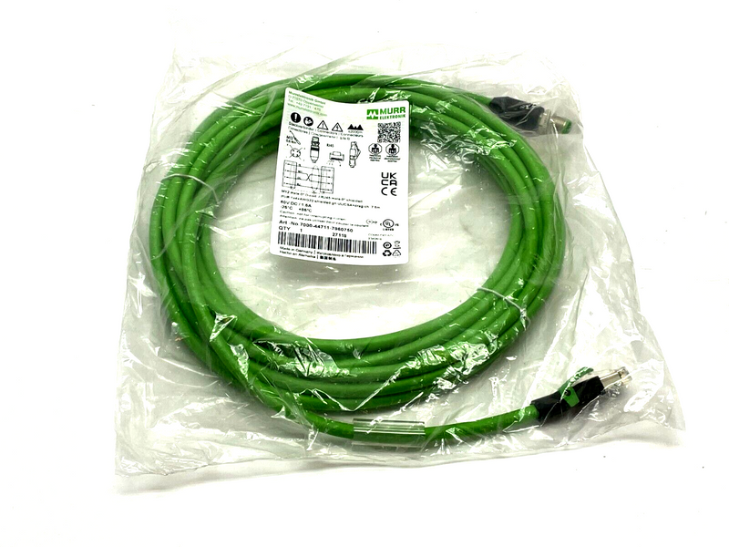 Murr Elektronik 7000-44711-7960750 Sensor Cordset M12 7.5m Length - Maverick Industrial Sales