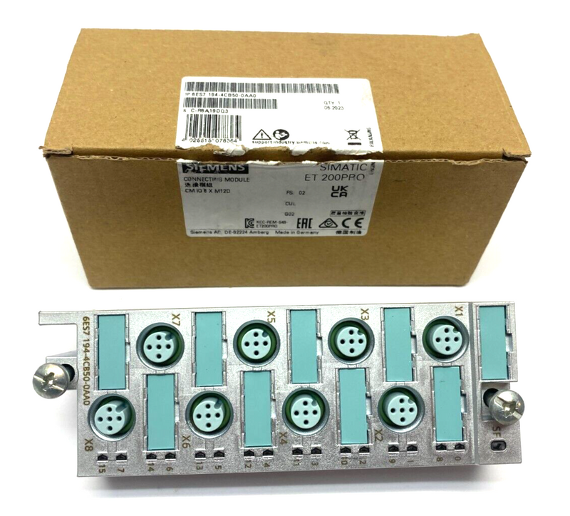 Siemens 6ES7 194-4CB50-0AA0 Simatic ET 200PRO Connecting Module CM IO 8 x M12D - Maverick Industrial Sales