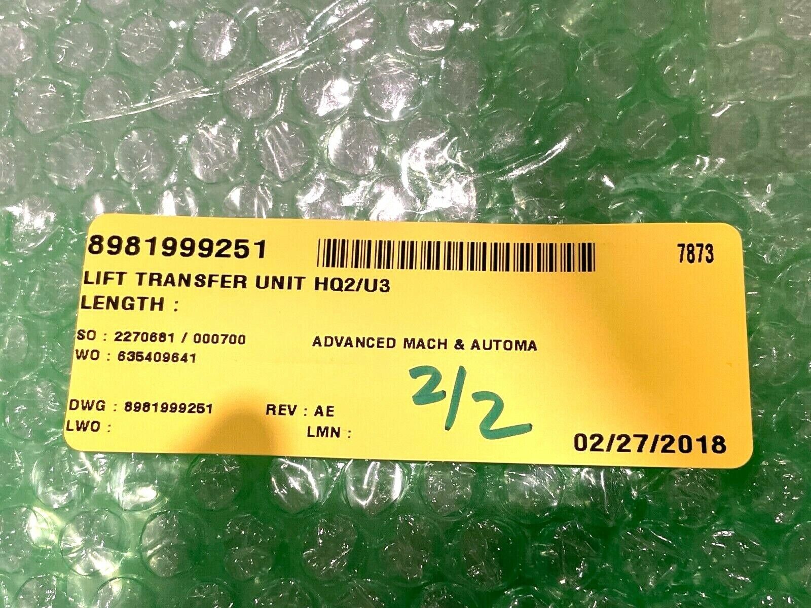 Bosch Rexroth 3841056096 Lift Transfer Unit HQ2-DPXBQ800BL1040 - Maverick Industrial Sales