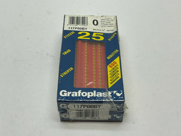 Grafoplast 117P00BY Wiremarker Strips LOT OF 50 - Maverick Industrial Sales