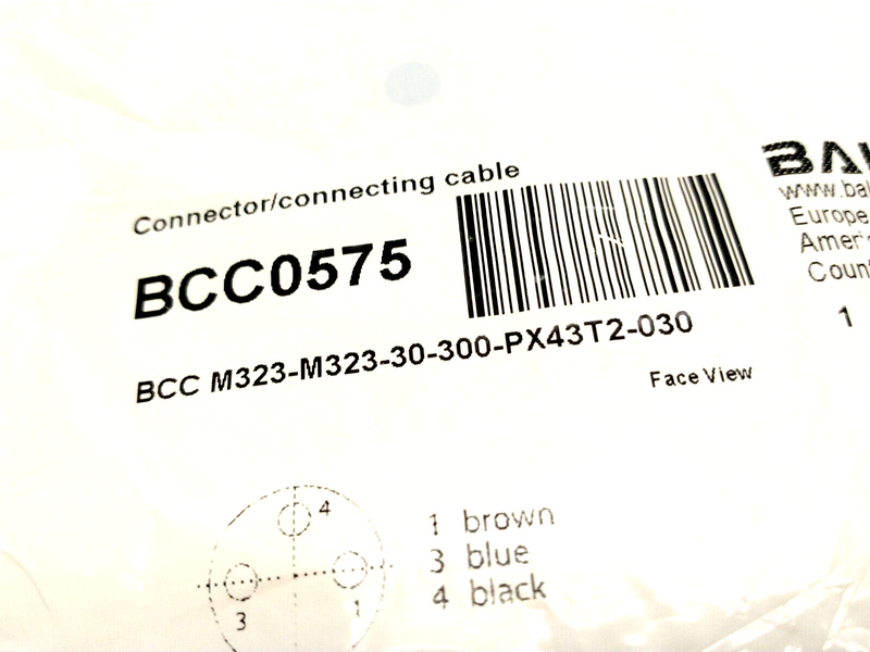 Balluff BCC0575 Double Ended Cordset M8 3m BCC M323-M323-30-300-PX43T2-030 - Maverick Industrial Sales