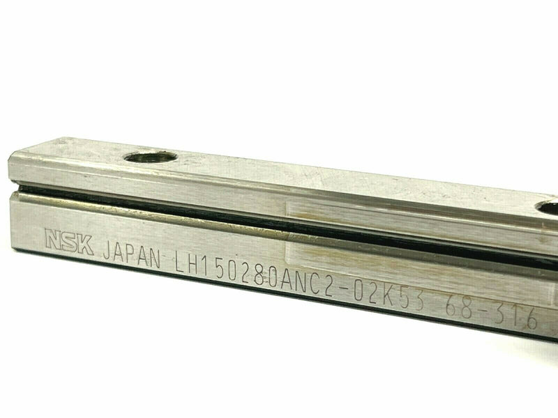 NSK 68-316 Linear Bearing Guide Blocks w/ LH150280ANC2-02K53 Guide Rail 280mm - Maverick Industrial Sales