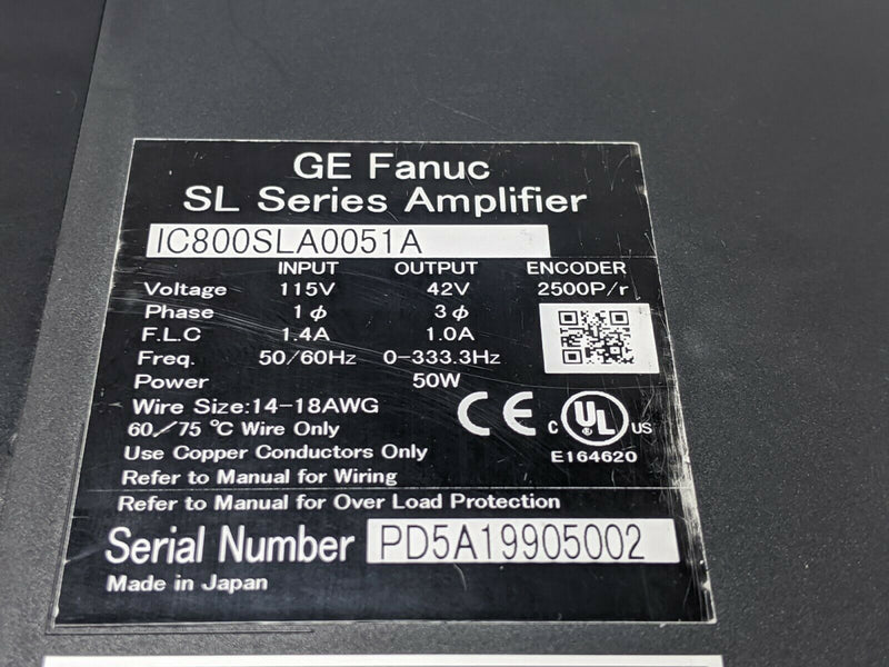 GE Fanuc IC800SLA0051A SL Series Amplifier - Maverick Industrial Sales