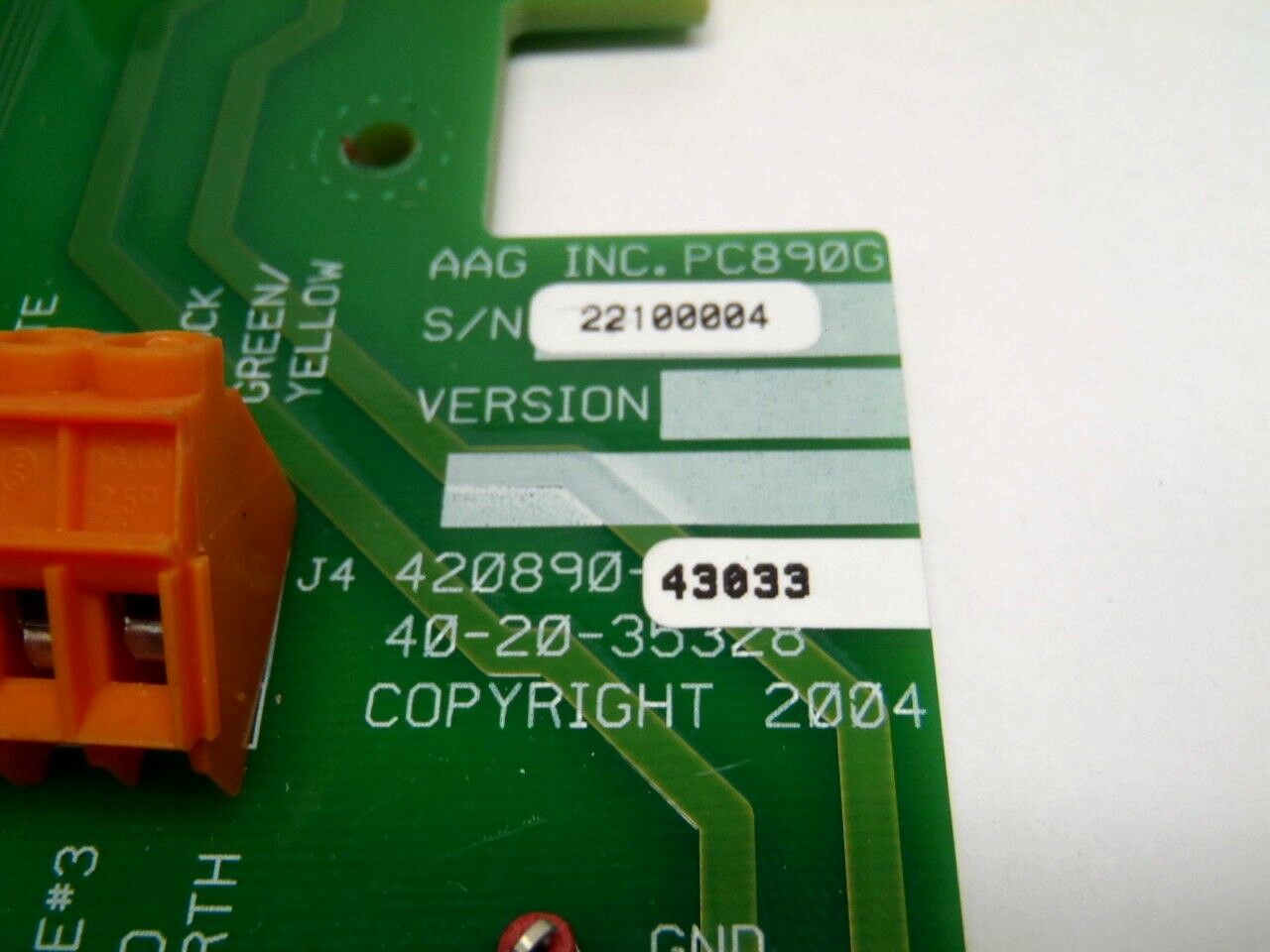 AAG Inc PC890G Circuit Board / 420890-43033 - Maverick Industrial Sales