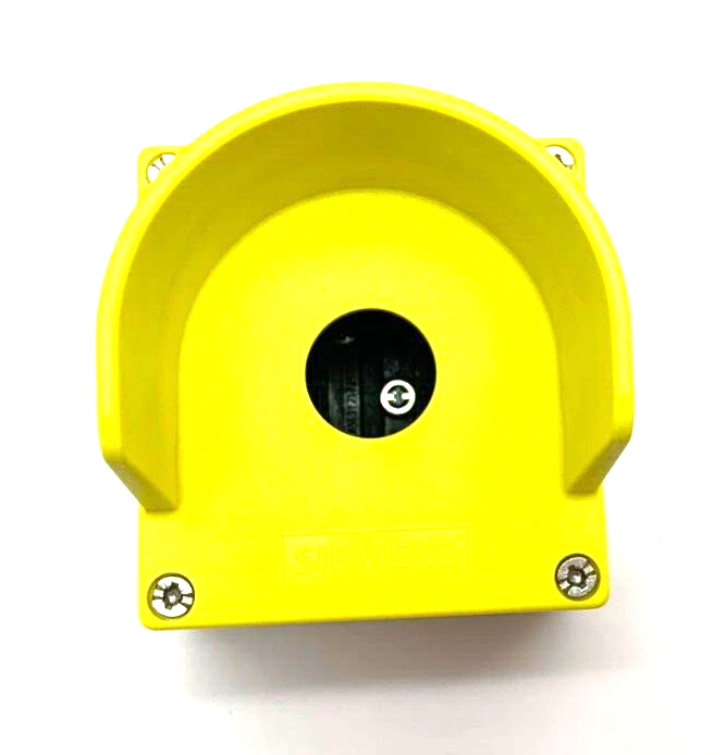 Siemens 3SU1801-0AAA00-0AC2 Yellow Push Button Enclosure w/ Protective Collar - Maverick Industrial Sales