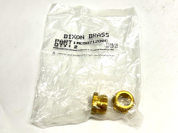 Dixon Brass MC5071208C 3/4"-11-1/2 M GHT x 1/2"-14 F NPTF Adapter PACK OF 2 - Maverick Industrial Sales