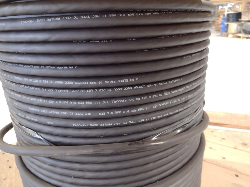 FN04016-014 2 Shielded Pairs 16 AWG Copper RSCC 600V 90DEG 146-0042 LOT OF 416FT - Maverick Industrial Sales