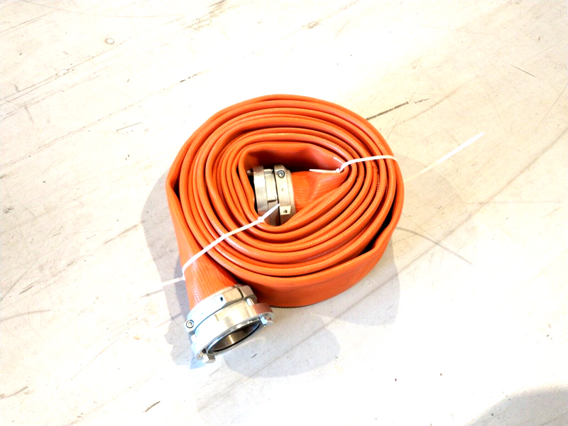 50R450OG 5" Dia. Orange Industrial Supply Hose, Storz Couplings, 50 FOOT 200PSI - Maverick Industrial Sales