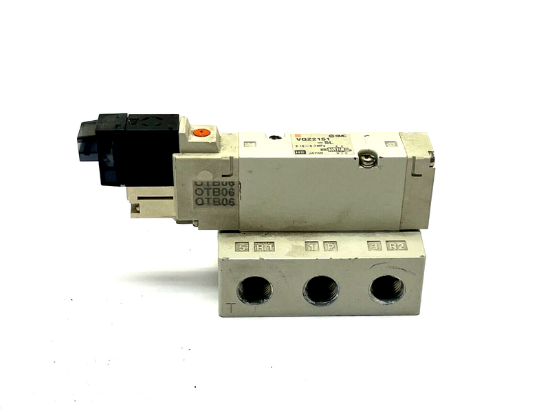 SMC VQZ2151-5L Solenoid Valve w/ VQZ2000 Subplate - Maverick Industrial Sales