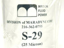 Marion Manufacturing S-29 Hydraulic 25 Micron Filter - Maverick Industrial Sales