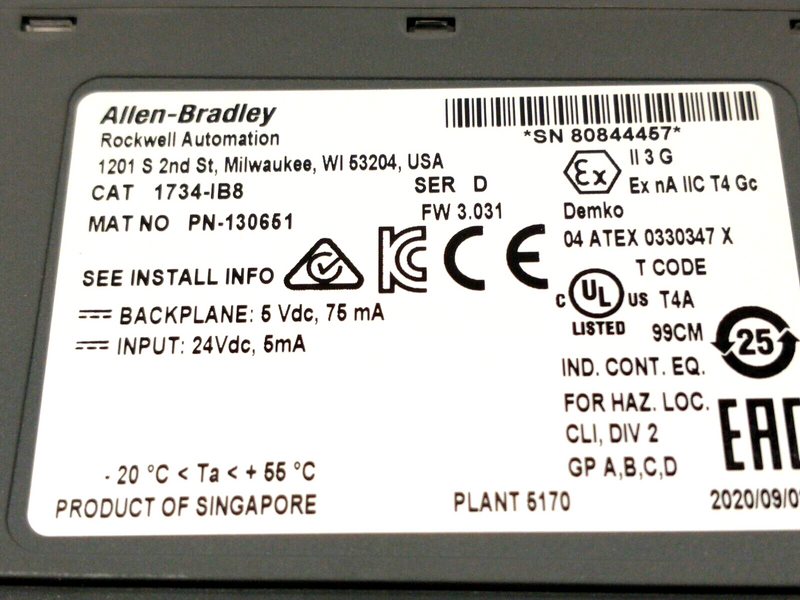 Allen Bradley 1734-IB8 Ser. D POINT I/O 8 Point Digital Input Module - Maverick Industrial Sales