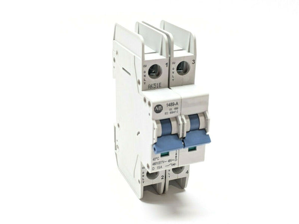 Allen Bradley 1489-A2D150 2-Pole Circuit Breaker Switch, AK51E, 1489-A, 15A - Maverick Industrial Sales