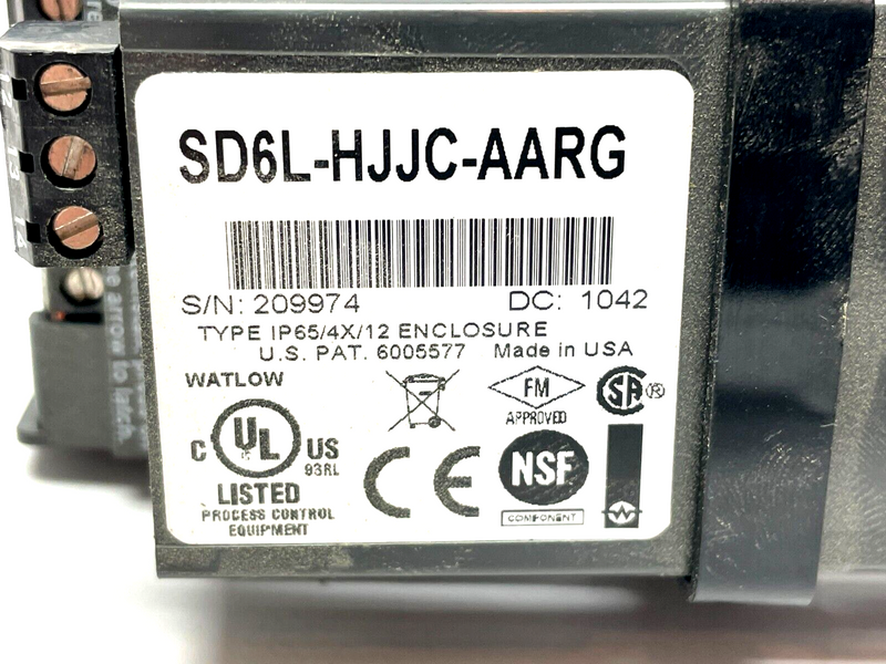 Watlow SD6L-HJJC-AARG SD Series Temperature Controller - Maverick Industrial Sales