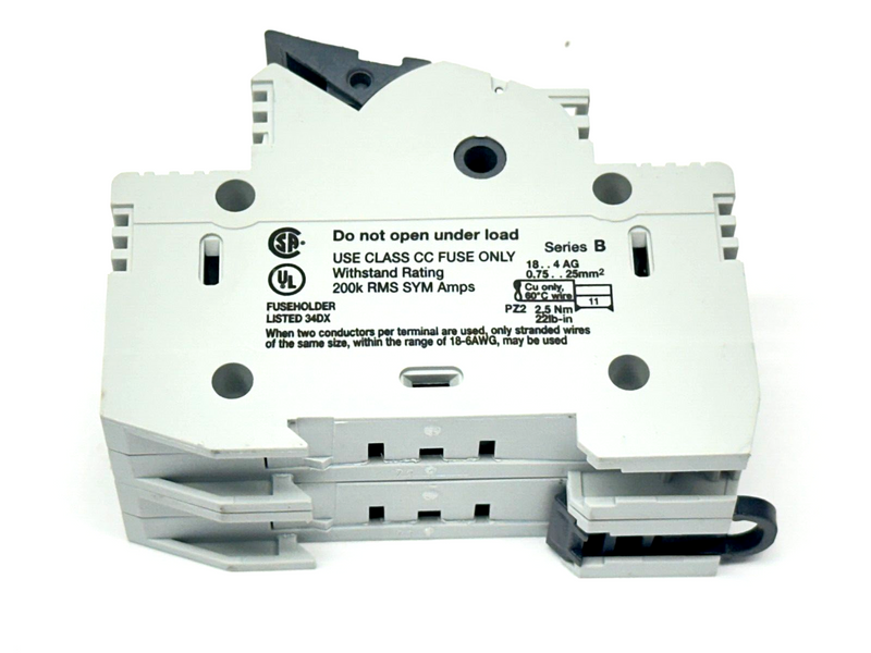 Allen Bradley 1492-FB2C30-L Fuse Holder 2-Pole 30A 600V w/ 2x CC-Tron FNQ-R-6 - Maverick Industrial Sales