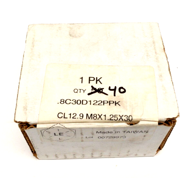 CL12.9 M8X1.25X30 Socket Head Hex Cap Screw .8C30D122PPK LOT OF 40 - Maverick Industrial Sales